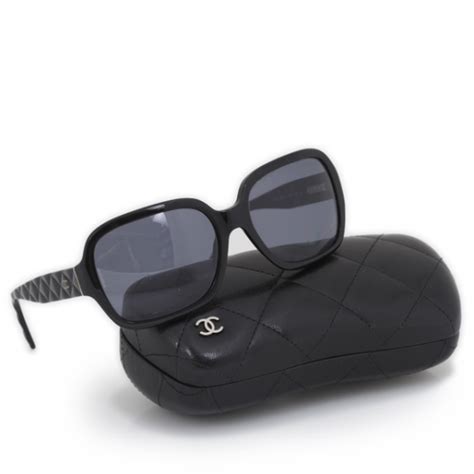 chanel 5124 sunglasses|CHANEL Leather Quilted CC Sunglasses Black 5124.